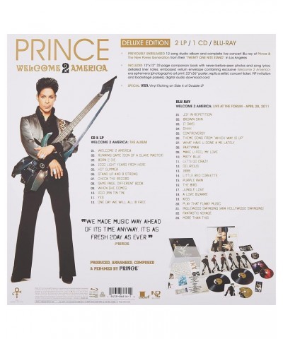 Prince Welcome 2 America [Deluxe Edition - 2 LP / 1 CD / 1 Blu-ray] Vinyl Record $37.59 Vinyl