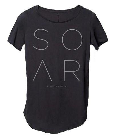 Meredith Andrews Soar Women's Black T-Shirt $7.47 Shirts