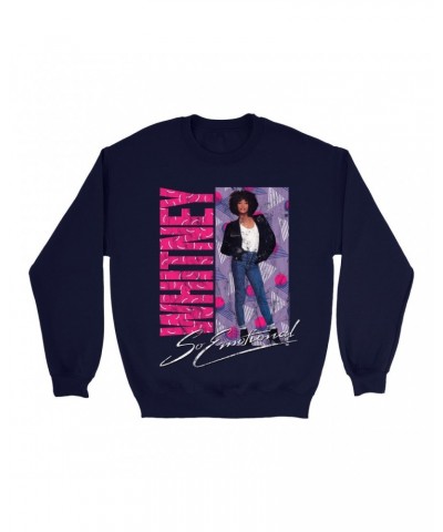 Whitney Houston Sweatshirt | So Emotional Pattern Design Sweatshirt $10.31 Sweatshirts