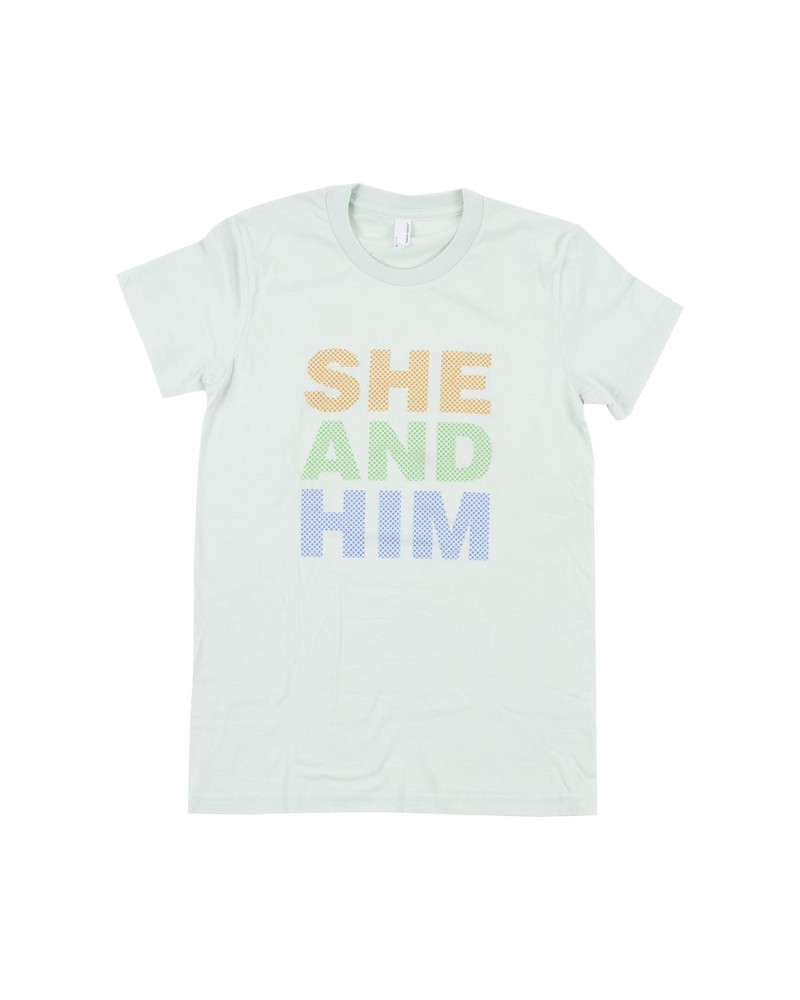 She & Him DOTS WOMENS T-SHIRT SM MI -- MINT GREEN $4.05 Shirts