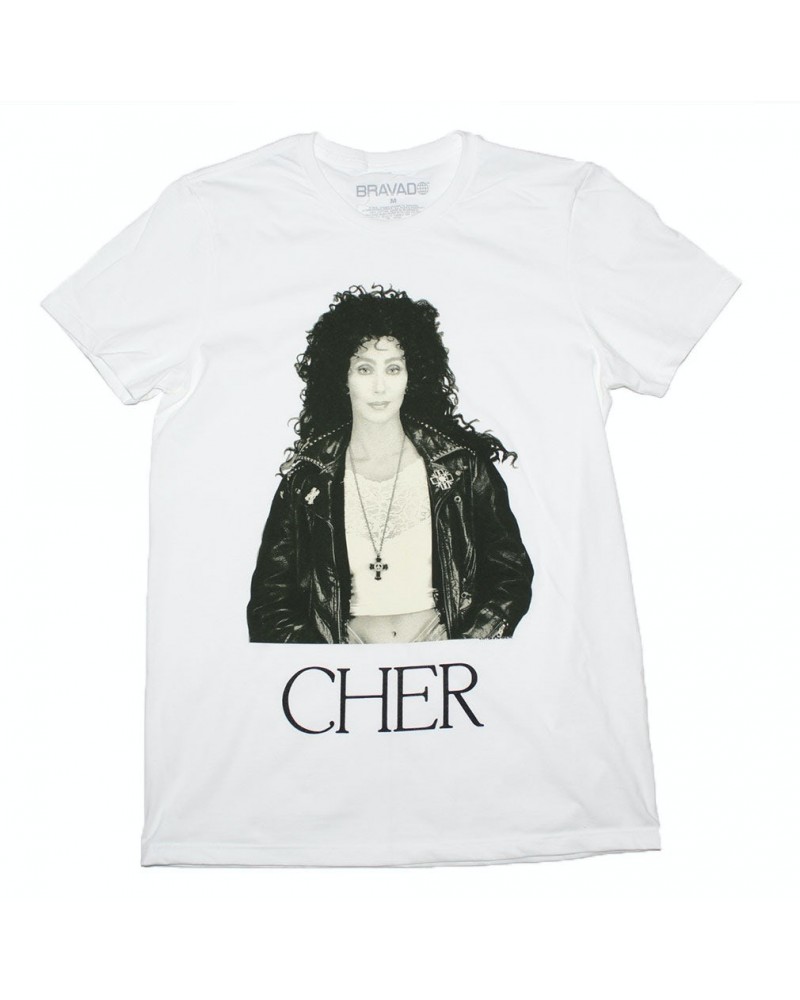 Cher T Shirt | Cher Sepia Leather Jacket T-Shirt $7.99 Shirts