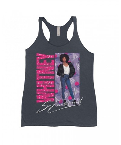 Whitney Houston Ladies' Tank Top | So Emotional Pattern Design Shirt $10.55 Shirts