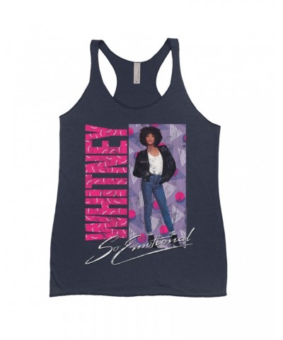Whitney Houston Ladies' Tank Top | So Emotional Pattern Design Shirt $10.55 Shirts