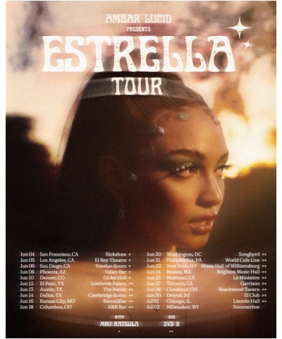 Ambar Lucid ESTRELLA Tour Poster (SIGNED) $8.41 Decor