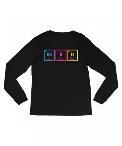 Music Life Long Sleeve Shirt | Raver Periodic Table Ombre Design Shirt $2.91 Shirts