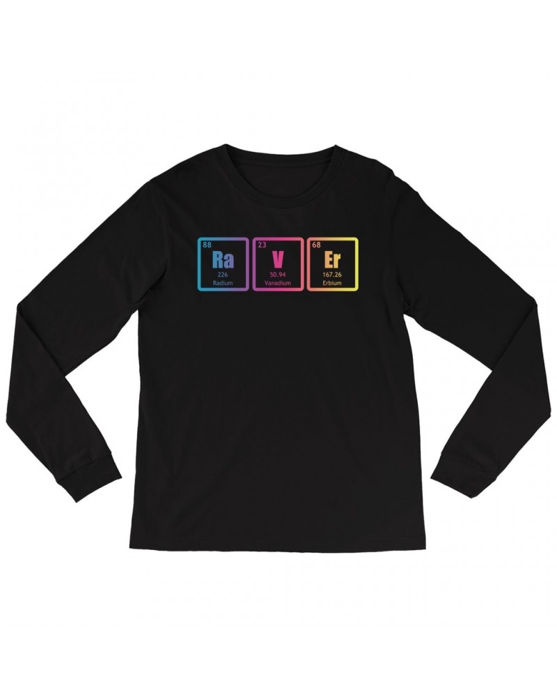 Music Life Long Sleeve Shirt | Raver Periodic Table Ombre Design Shirt $2.91 Shirts