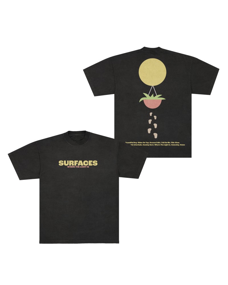 Surfaces Where The Light Is Tracklist Black T-Shirt $7.55 Shirts