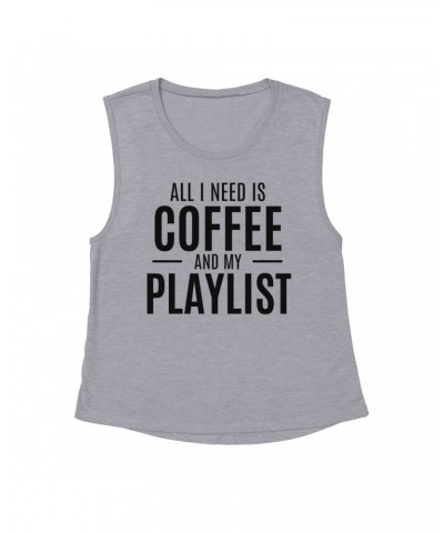 Music Life Muscle Tank | All I Need Is Coffee & Music Tank Top $12.48 Shirts