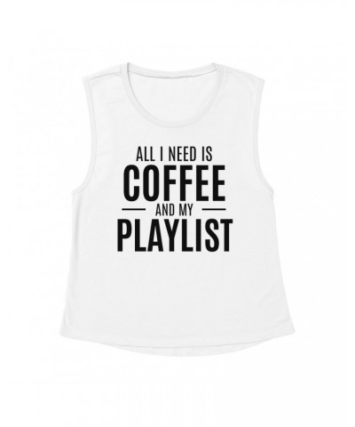 Music Life Muscle Tank | All I Need Is Coffee & Music Tank Top $12.48 Shirts