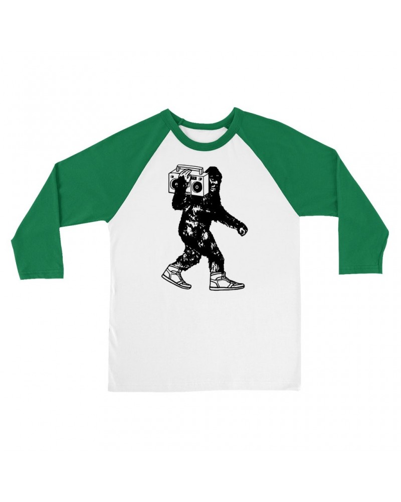 Music Life 3/4 Sleeve Baseball Tee | Bigfoot Boombox Shirt $8.79 Shirts