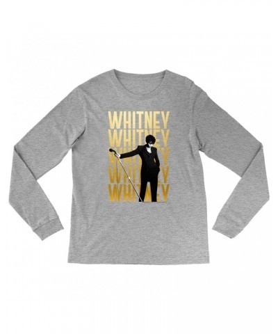 Whitney Houston Long Sleeve Shirt | Whitney Whitney Whitney On Stage Design Shirt $8.99 Shirts