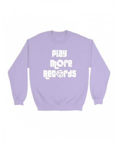 Music Life Colorful Sweatshirt | Play More Records Sweatshirt $6.48 Sweatshirts