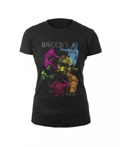 Maroon 5 Maroon V Tour Neon Women's Tee $6.04 Shirts
