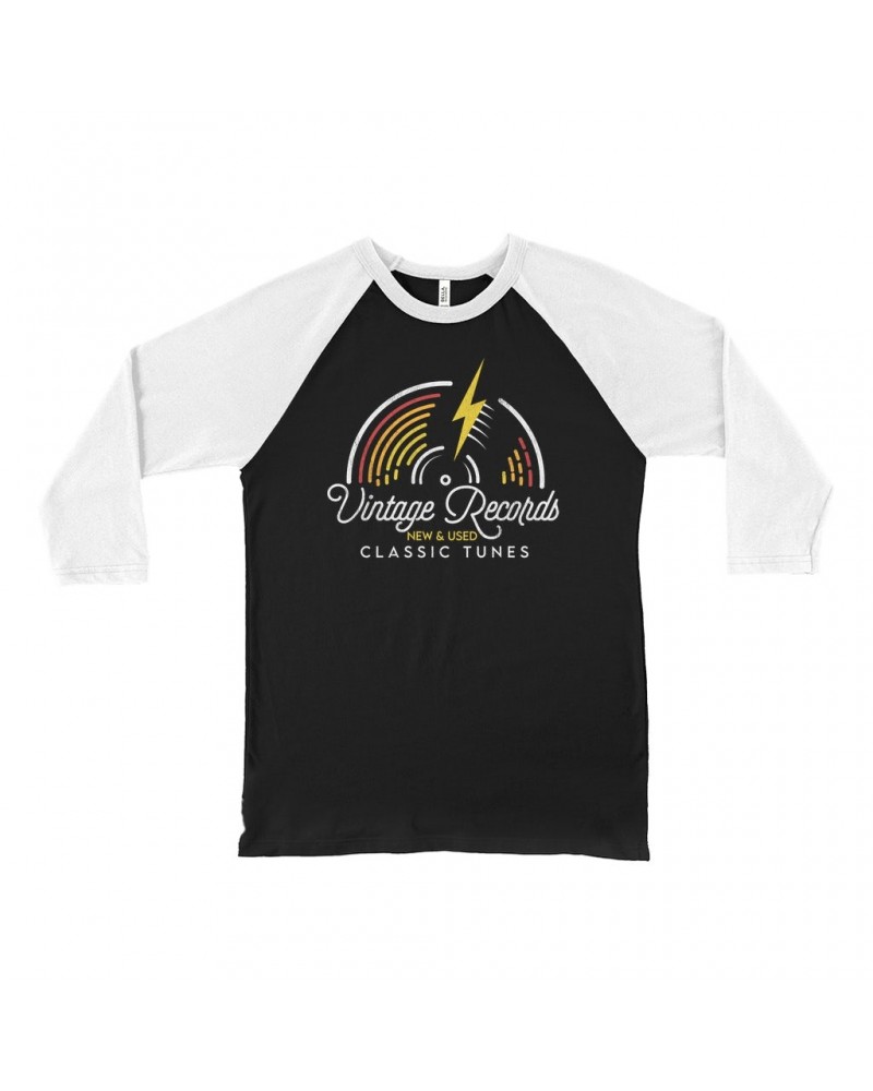 Music Life 3/4 Sleeve Baseball Tee | Classic Vintage Records Shirt $40.60 Shirts