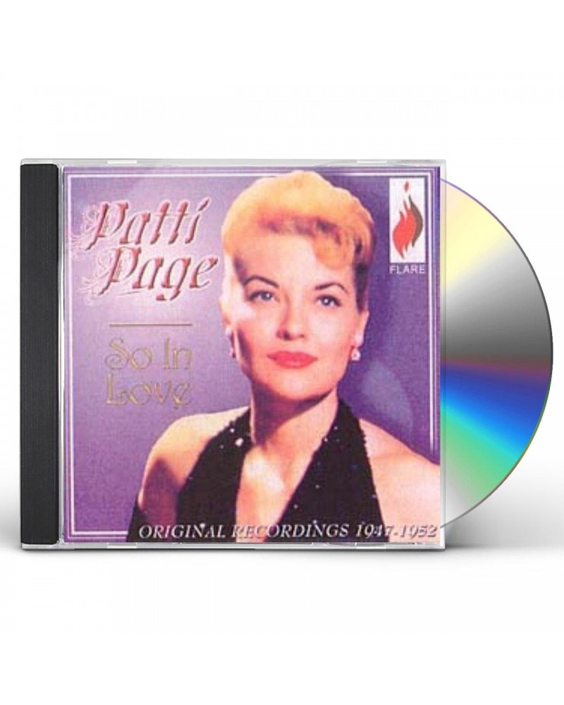 Patti Page SO IN LOVE CD $10.53 CD